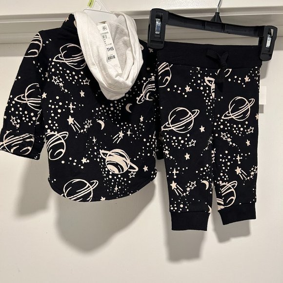 FIRST IMPRESSIONS BOYS DEEP BLACK OUTER SPACE 2-PC SET - Picture 1 of 11